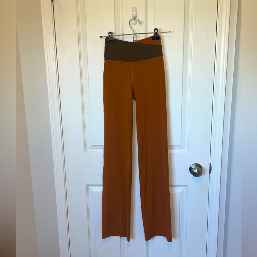 Orange/Brown Lululemon Flare Leggings